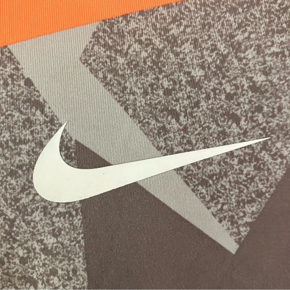 Kid’s Nike Pro Dri-Fit Fitted Athletic T-Shirt Orange & Gray (Large) - Picture 4 of 9